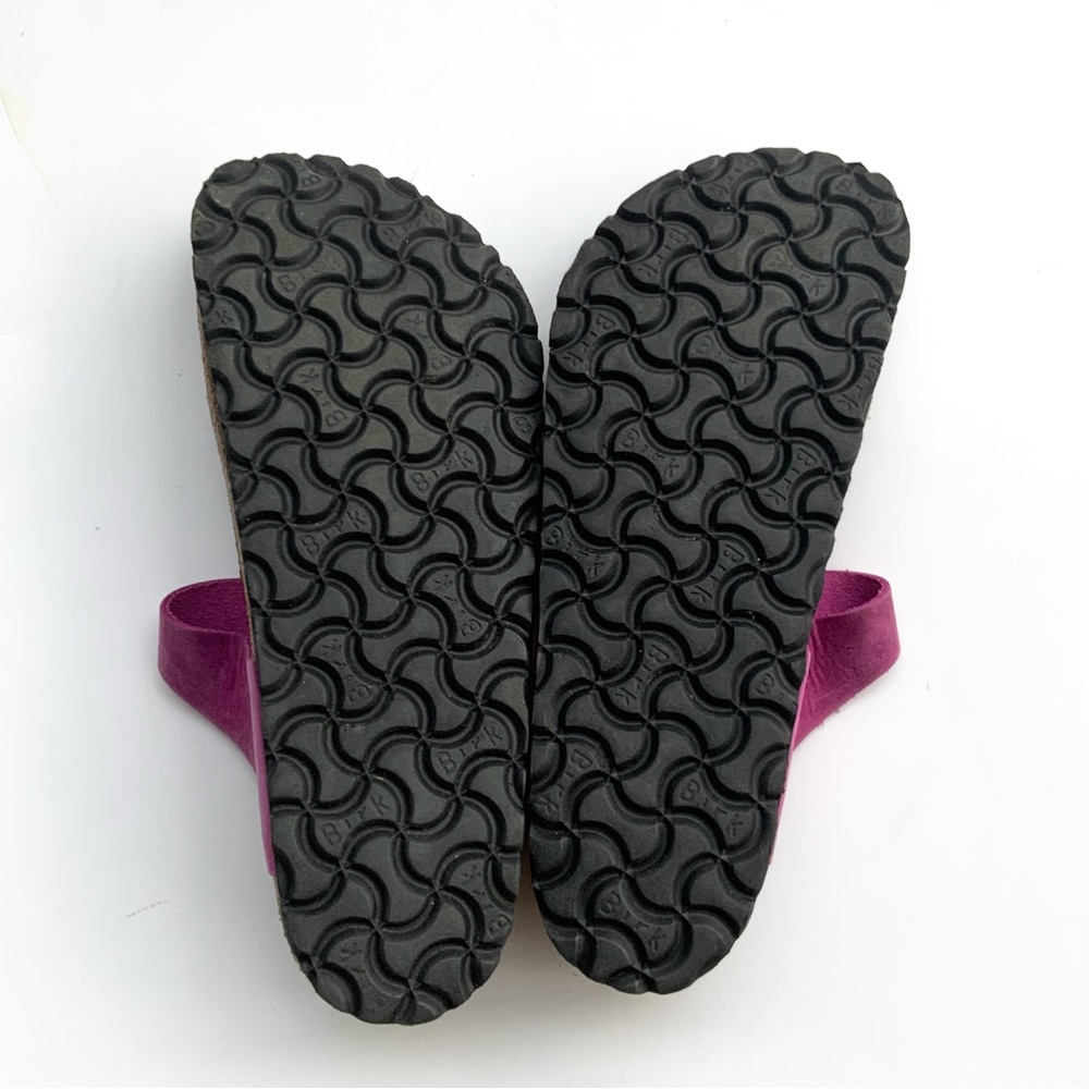 Birkenstock Pink/Purple Braided Leather Sandals Size 38 - Picture 5 of 5